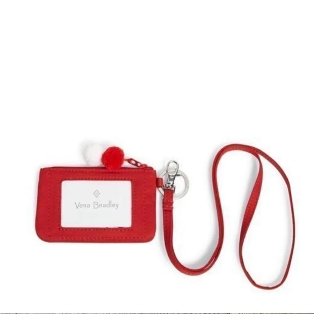 Brand New Vera Bradley Peanuts® Zip ID & Lanyard Woodstock Ski Lift - Picture 2 of 6